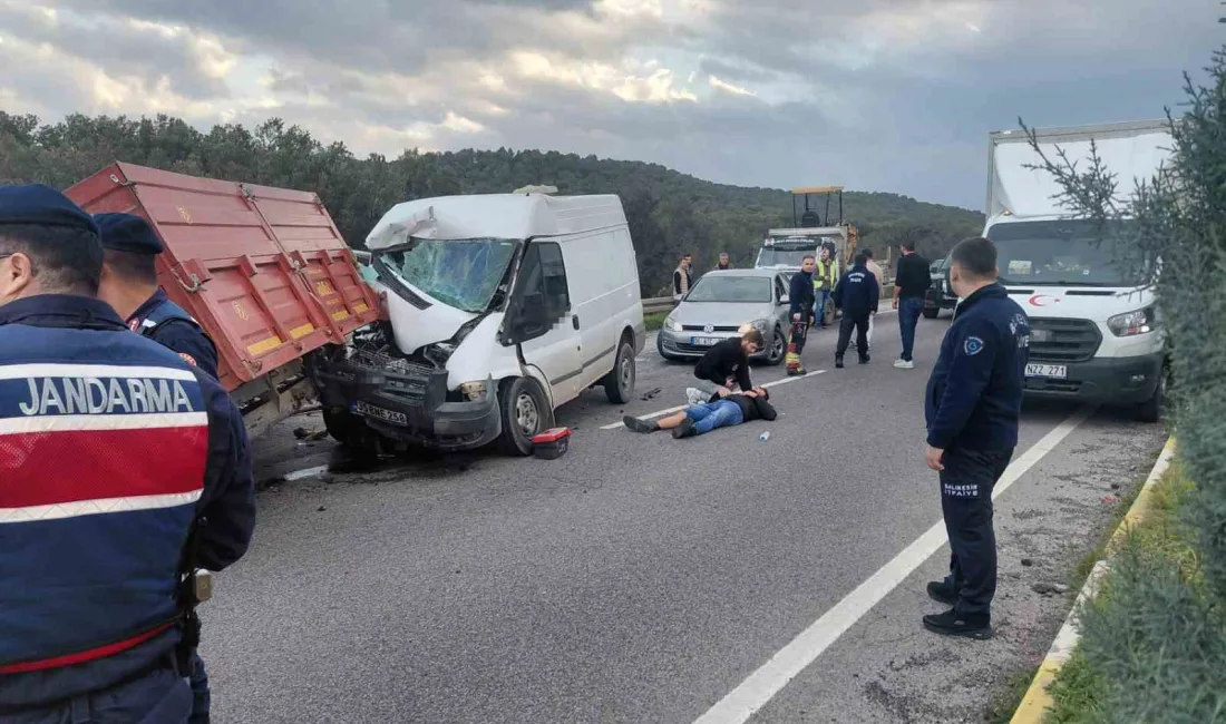 Balıkesir’in Gömeç ilçesinde Keremköy rampasında meydana gelen trafik kazasında 4