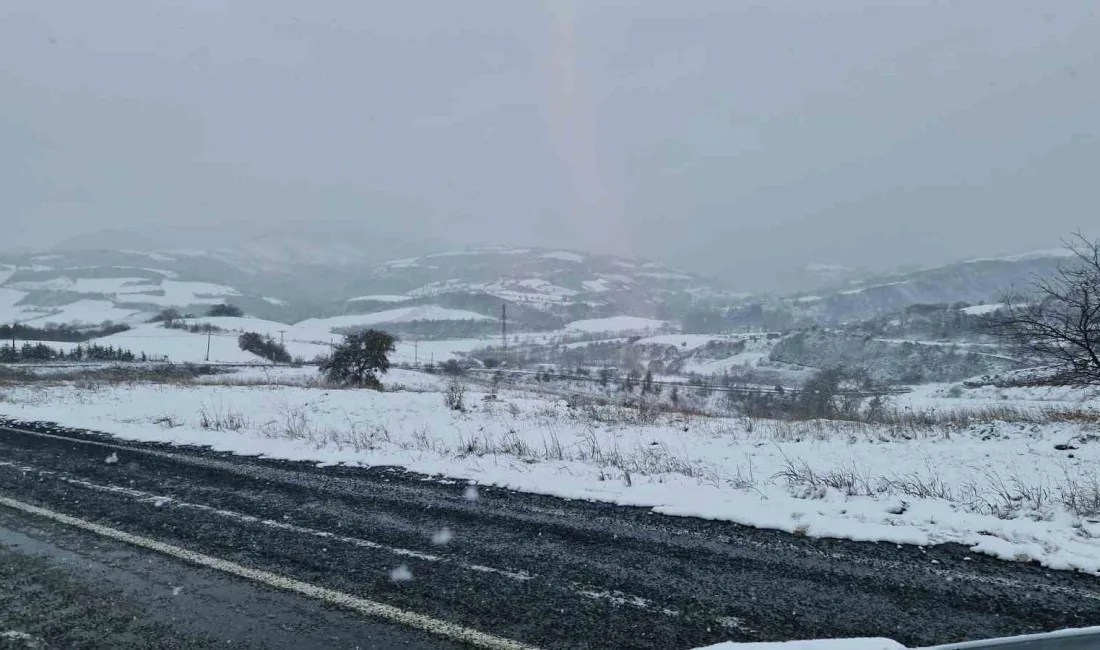 Tekirdağ’da dün akşam saatlerinde başlayan kar yağışı kent merkezinde etkisini