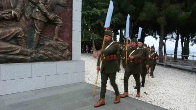 Çanakkale Kara Savaşları’nın 111’inci yıl dönümü anma törenlerinin provası gerçekleştirildi.