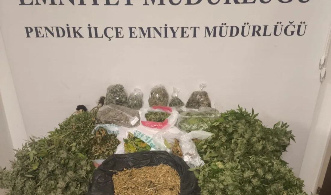 İstanbul Emniyet Müdürlüğünce Pendik’te düzenlenen uyuşturucu operasyonunda toplam 10 kilo