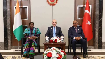 TBMM Başkanı Numan Kurtulmuş, Fildişi Sahili Senatosu Başkanı Kandia Kamissoko