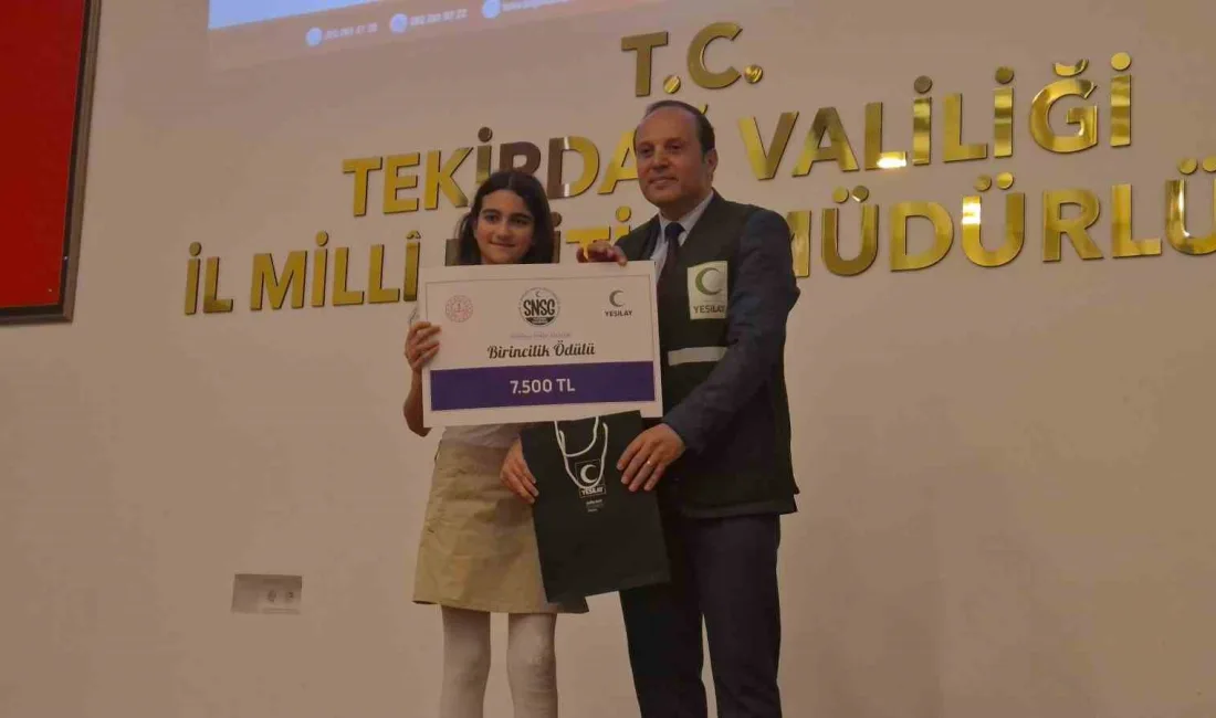 Tekirdağ’da Yeşilay ile Milli Eğitim Bakanlığı iş birliğinde düzenlenen “Sağlıklı