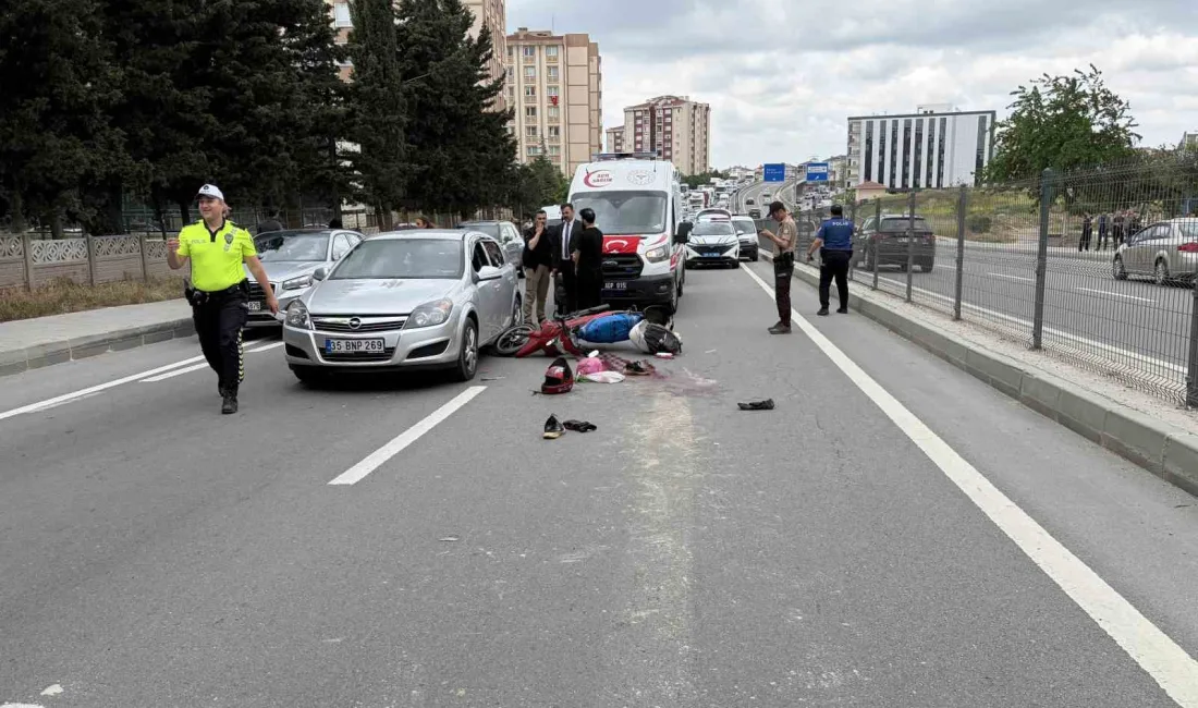 TEKİRDAĞ (İHA) – Tekirdağ’ın Kapaklı ilçesinde otomobil ile çarpışan motosikletin