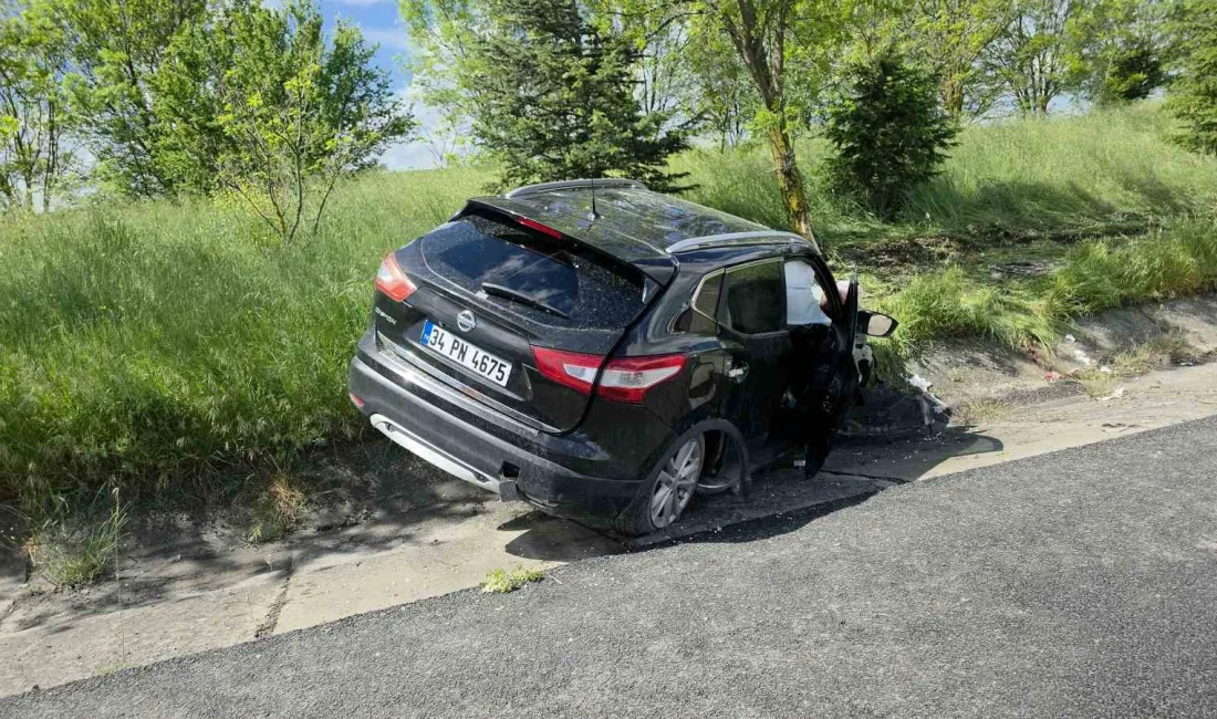 Edirne-İstanbul Otoyolu Lüleburgaz-Ergene arasında etkili olan dolu yağışı trafik kazalarına