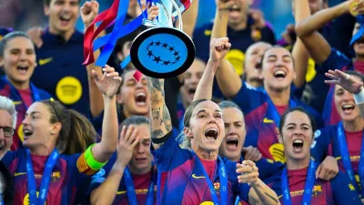 UEFA Kadınlar Şampiyonlar Ligi finalinde Lyon’u 4-0 mağlup eden Barcelona,