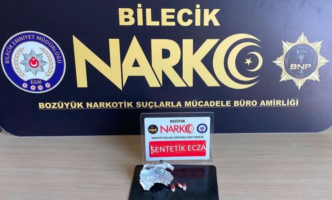 Bilecik’te bir şahsın üzerinde ’Lyrica’ adı verilen uyuşturucu madde ele