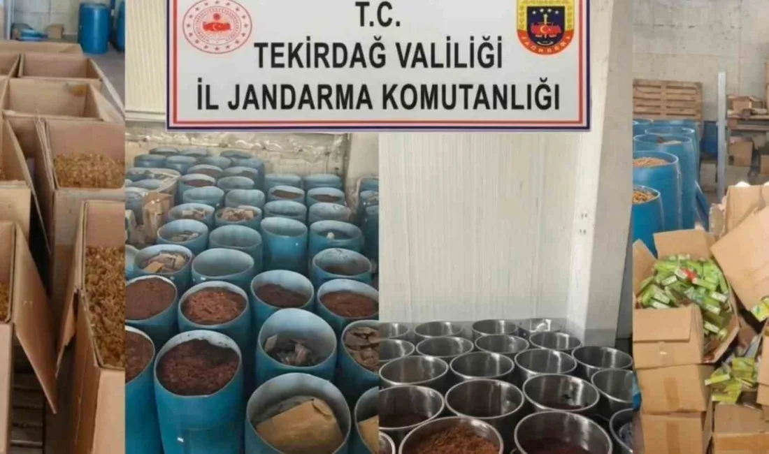 Tekirdağ’ın Çerkezköy ilçesinde jandarma ekiplerince düzenlenen operasyonda piyasa değeri 84
