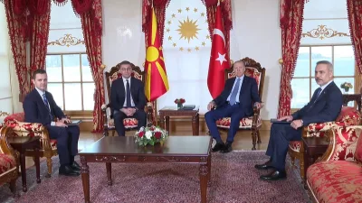 Cumhurbaşkanı Recep Tayyip Erdoğan, Kuzey Makedonya Başbakanı Hristijan Mickoski’yi kabul