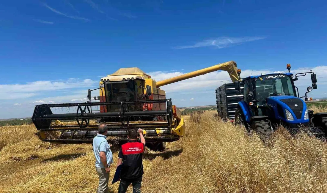 Kırklareli’nde devam eden hasat sezonunda ürün kayıplarının önlenmesi ve yangın