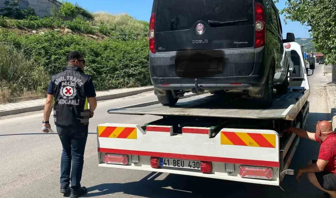 Kocaeli’de korsan taşımacılık yaptığı tespit edilen araç sürücüsüne 100 bin