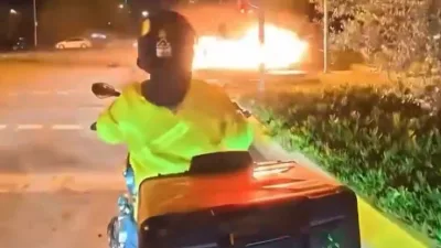 Maltepe Sahil Yolu’nda iki otomobilin çarpışması sonucu meydana gelen kazada