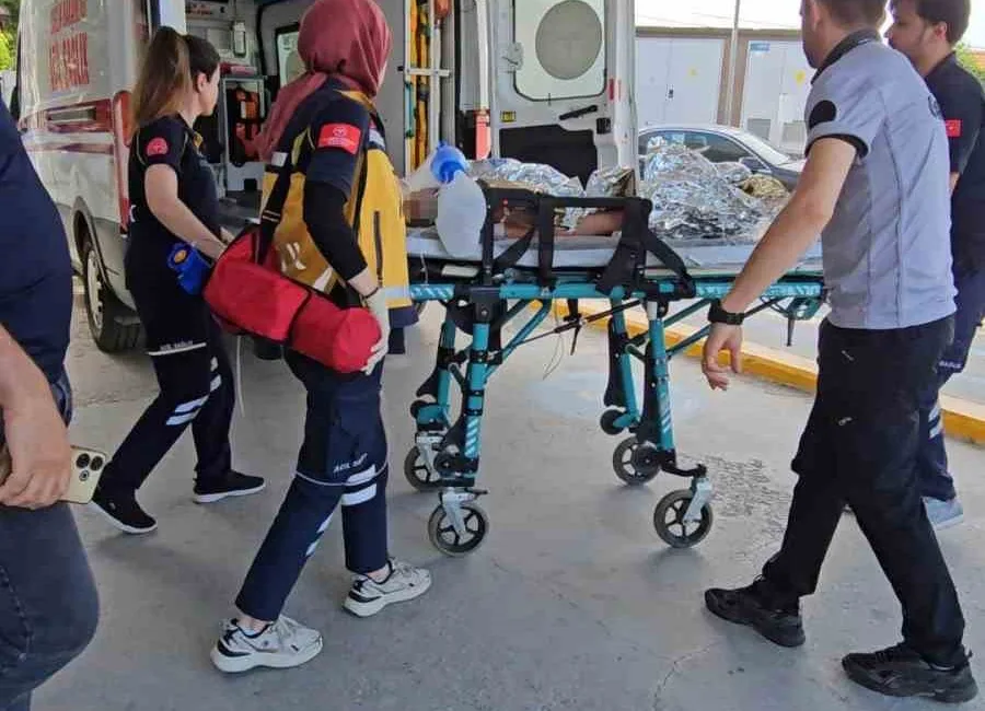 Sakarya’nın Sapanca ilçesinde konakladıkları bungalov tesisinin havuzunda can simidinden kayarak