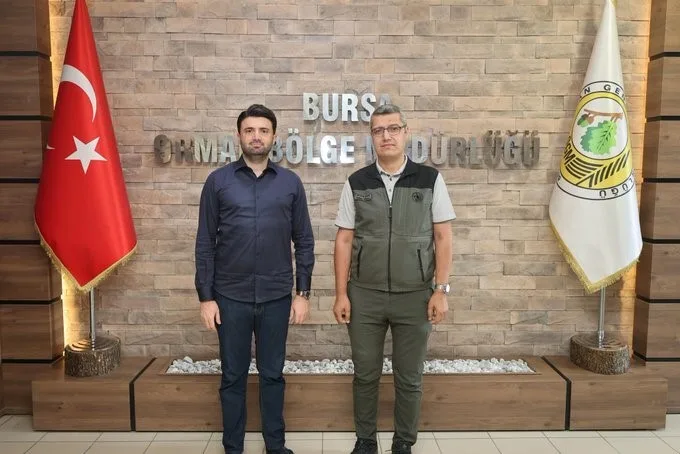 Bursaspor Başkanı Enes Çelik’in Bursa Orman Bölge Müdürü Erdal Şahan’a