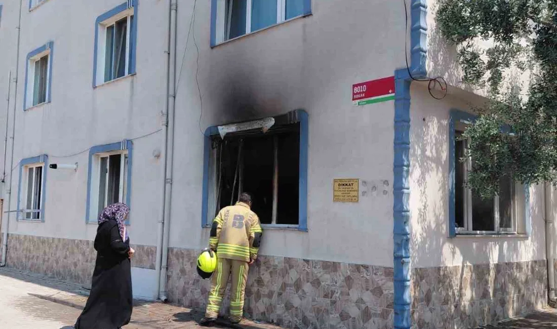 Balıkesir’in Gönen ilçesinde 3 katlı bir binanın giriş katında çıkan
