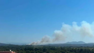 Çanakkale’nin Ayvacık ilçesinde otluk alanda çıkan yangına Orman Bölge Müdürlüğü