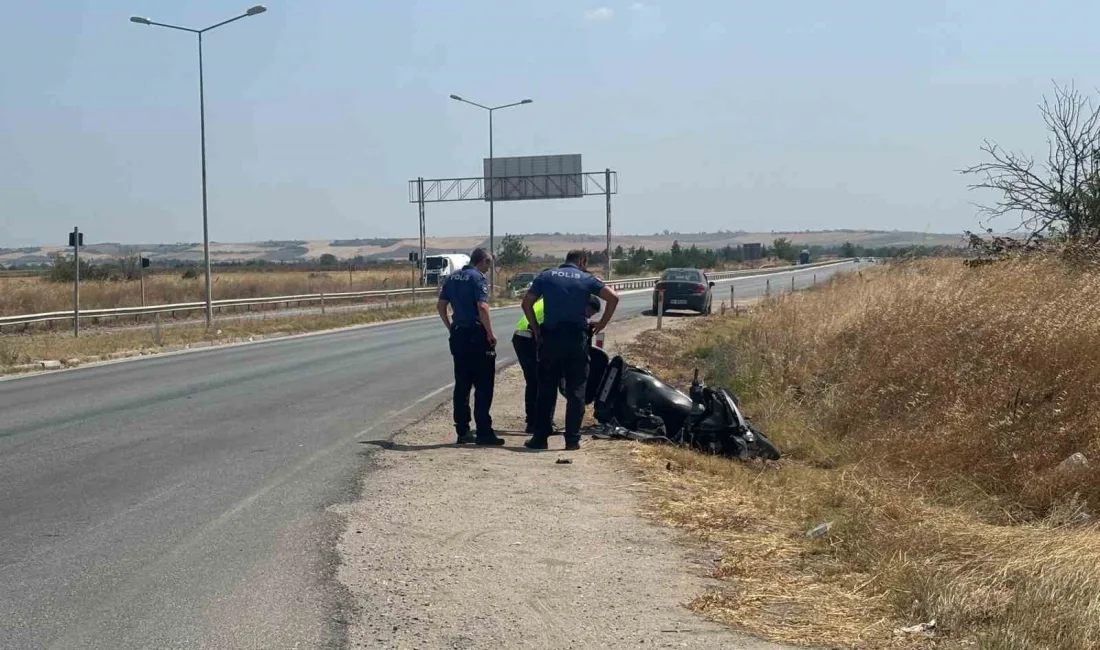 Kırklareli’nin Babaeski ilçesinde motosikletin kontrolden çıkarak yol kenarına devrilmesi sonucu