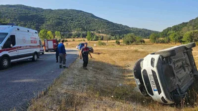 Bilecik’te seyir halindeki yan yatması sonucu meydana gelen trafik kazasında