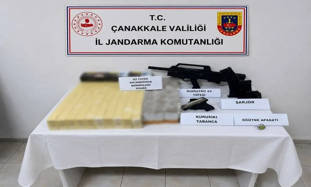 Çanakkale’nin Biga ve Ayvacık ilçelerinde jandarma ekiplerince kaçakçılıkla mücadele operasyonu