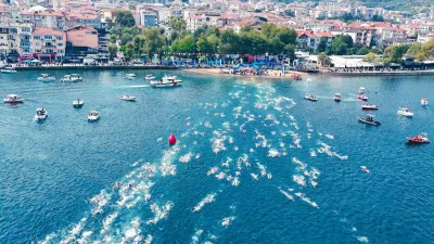 Kocaeli’de Ulusal Açık Su Yüzme Yarışları’nda 471 yüzücü İzmit Körfezi’ni