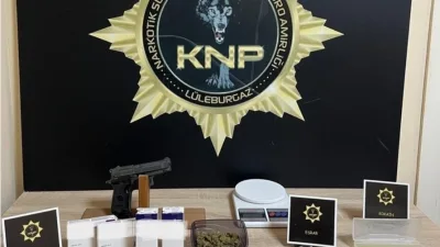 Kırklareli’nin Lüleburgaz ilçesinde bir ikamette ele geçirilen uyuşturucuyla ilgili gözaltına