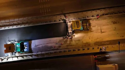 İzmit’te ulaşımın önemli noktalarından Yahya Kaptan Köprüsü’nde gece saatlerinde yürütülen