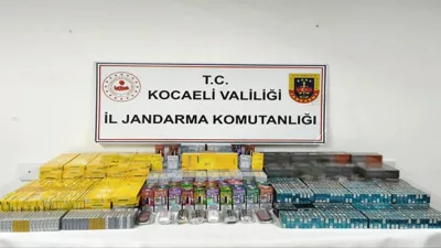 Kocaeli’nin Dilovası ilçesinde 2 araçta yaklaşık 8 milyon 20 bin