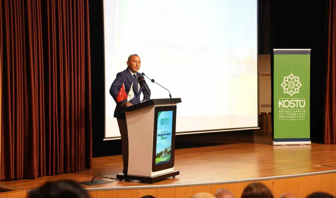 Kocaeli Sağlık ve Teknoloji Üniversitesi’nin 2026-2027 akademik yılı açılışında konuşan