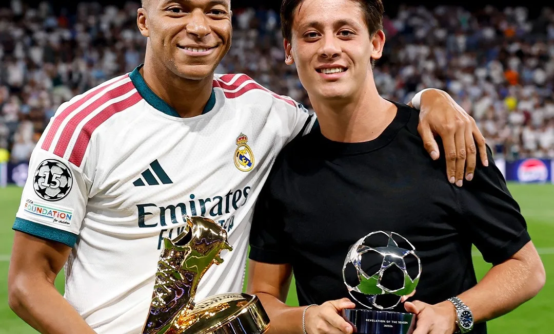 Real Madrid forması giyen milli futbolcu Arda Güler, UEFA Şampiyonlar
