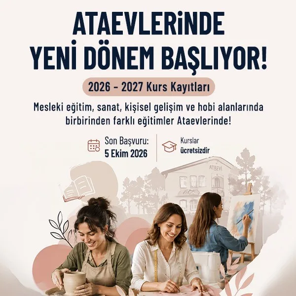 Ataşehir Belediyesi’nin Ataevlerinde meslek ve hobi alanlarında düzenlenen kurslar için