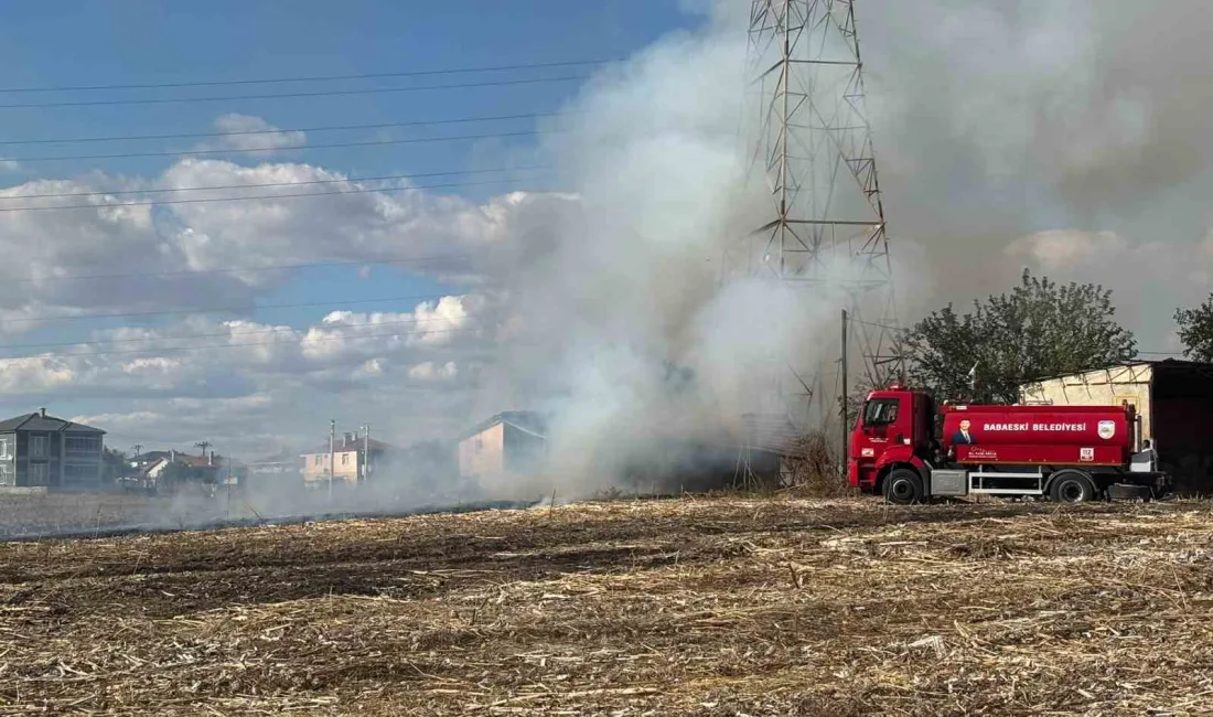 Kırklareli’nin Babaeski ilçesinde bir hayvan çiftliğinde çıkan yangın paniğe sebep