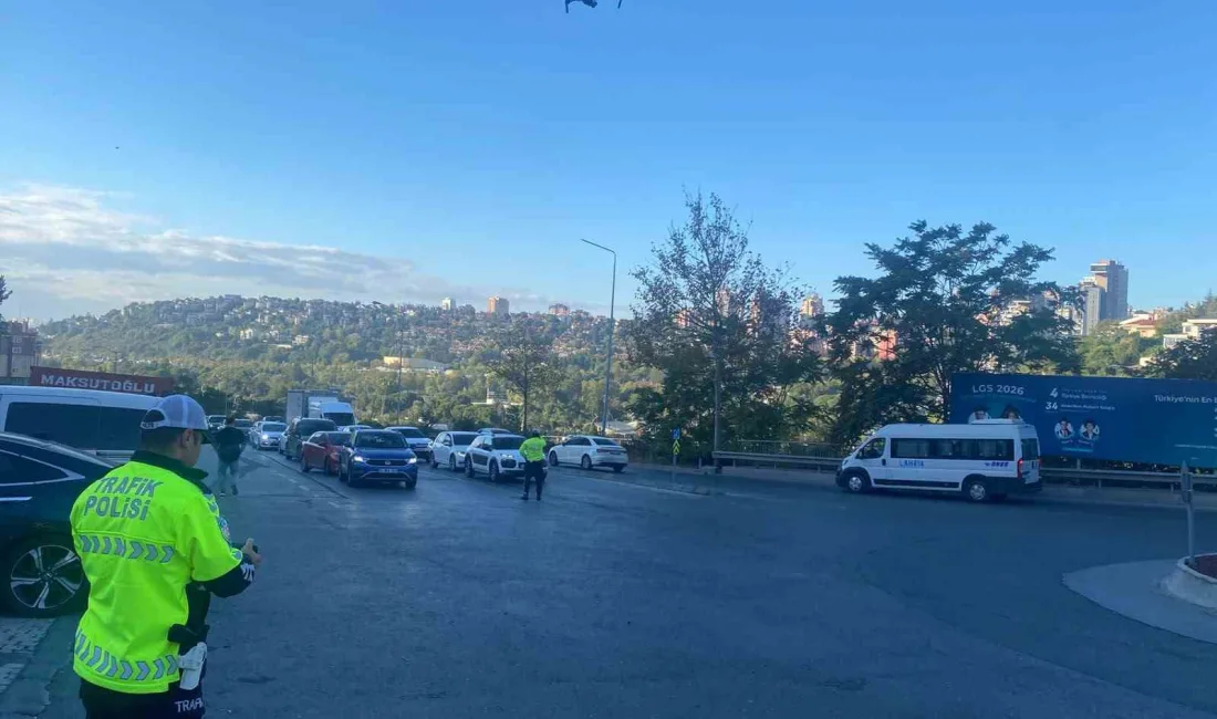 Bahçeşehir’de trafik yoğunluğunun yaşandığı cadde ve kavşaklarda dron destekli denetim