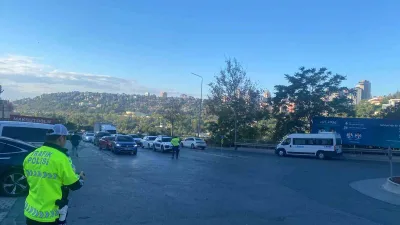 Bahçeşehir’de trafik yoğunluğunun yaşandığı cadde ve kavşaklarda dron destekli denetim