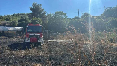 Bilecik’te meydana gelen ve çevresindeki sera ile yakınındaki depo alanına