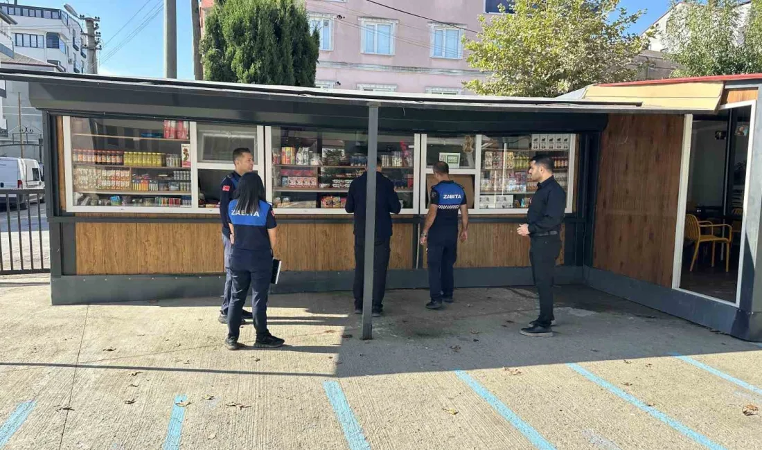 Çayırova’da okul kantinlerinde denetim yapan zabıta ekipleri; hijyen, fiyat etiketi,