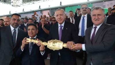Cumhurbaşkanı Recep Tayyip Erdoğan, Yağlı Güreş Cumhurbaşkanlığı Kupası finalini izledi.