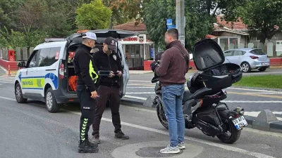 Tekirdağ’ın Hayrabolu ilçesinde İlçe Emniyet Müdürlüğü Trafik Tescil ve Denetleme