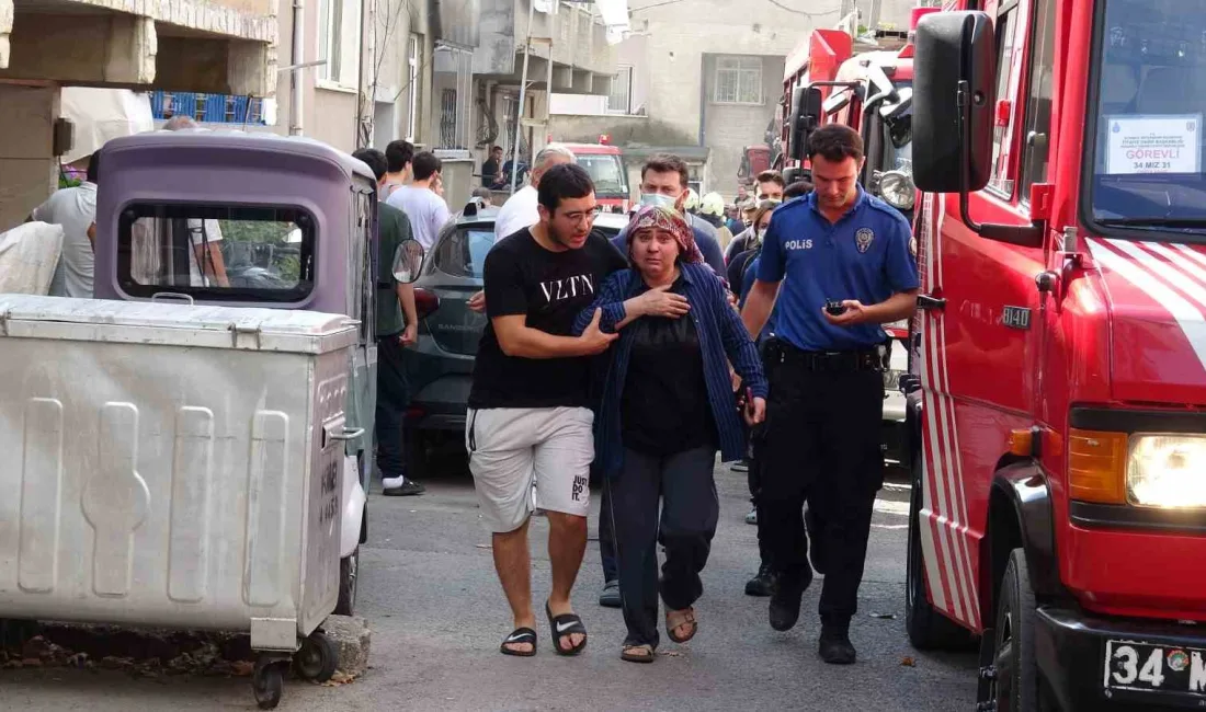 Kartal’da 4 katlı bir binanın 2’nci katında çıkan yangın paniğe