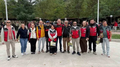 Çanakkale’nin Çan ilçesine bağlı Etili köyünde bir araya gelen motosiklet