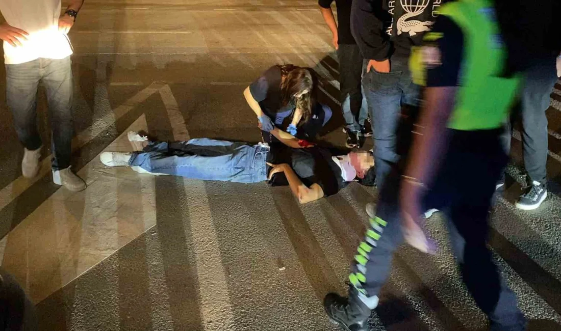 Bursa’nın İnegöl ilçesinde otomobil ile motosikletin çarpışması sonucu meydana gelen