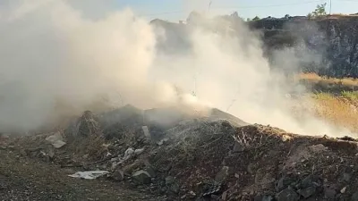 Bilecik’in Pazaryeri ilçesindeki çöplük alanda çıkan yangın korkuttu. İlçenin Taşlık