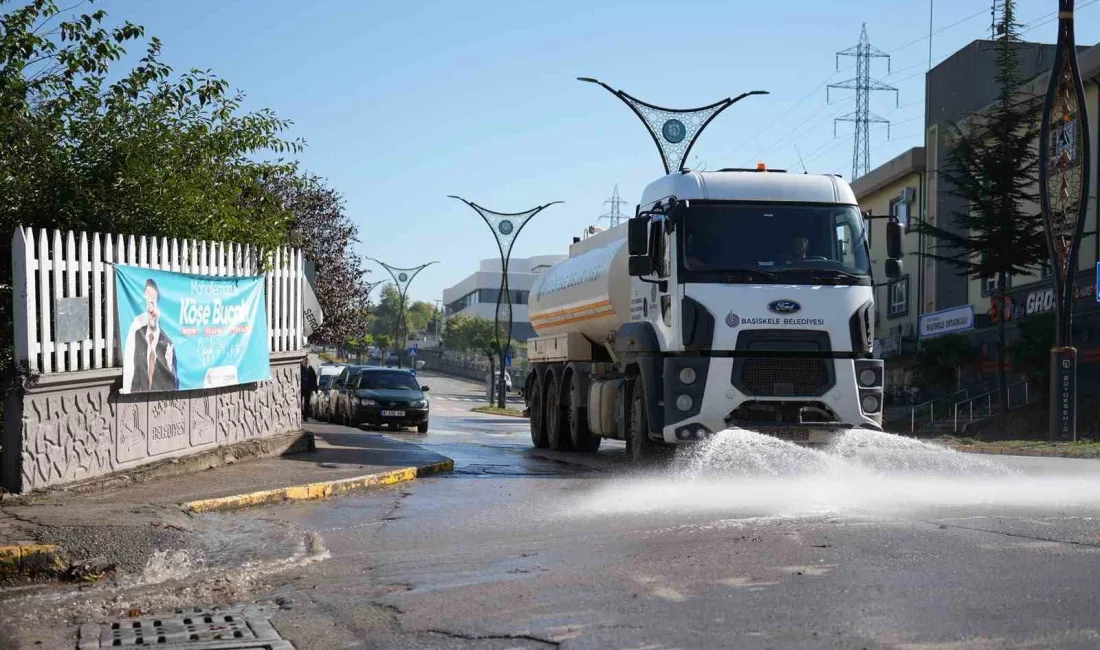 Başiskele’de ekipler, Serdar Mahallesi’nde cadde, sokak, kaldırım ve ortak kullanım