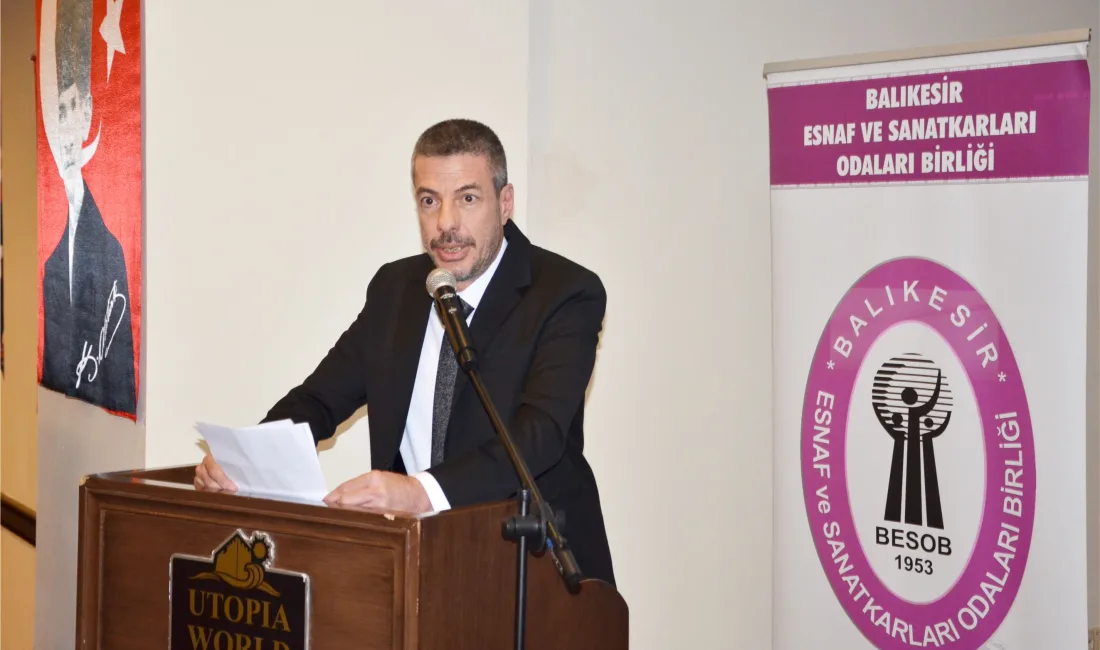BESOB’un 2026 Yılı Olağan Başkanlar Kurulu Toplantısı’nda konuşan Birlik Başkanı