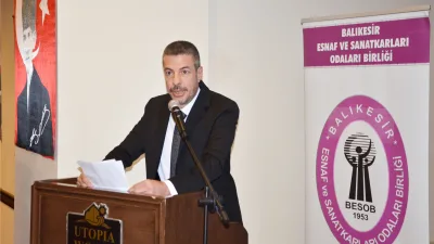 BESOB’un 2026 Yılı Olağan Başkanlar Kurulu Toplantısı’nda konuşan Birlik Başkanı