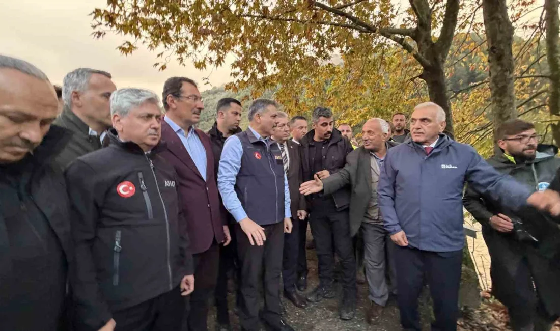 İçişleri Bakanı Mustafa Çiftçi, Sakarya’da kuvvetli yağışlardan etkilenen Karapürçek ilçesindeki