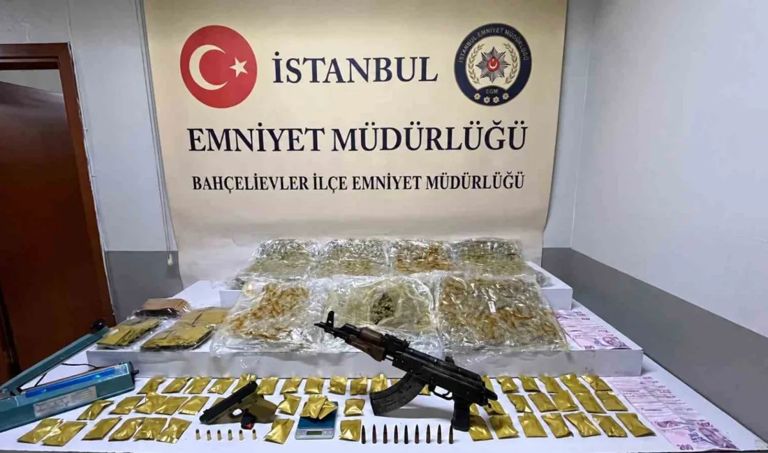 Başakşehir’de bir adrese yönelik düzenlenen operasyonda 7 kilo 765 gram