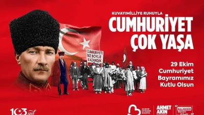 Balıkesir Büyükşehir Belediye Başkanı Ahmet Akın, Cumhuriyetin 103. yılı dolayısıyla
