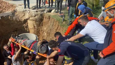 Bilecik kanalizasyon hattı çalışmasında bir işçi toprak kayması sonucu göçük