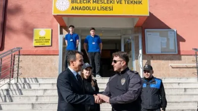 Bilecik İl Emniyet Müdürü Erdem Çağlar, okul güvenliği için öğretmen
