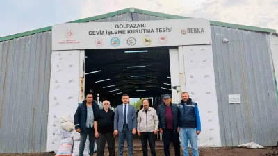 Bilecik’i Gölpazarı ilçesinde bulunan ceviz kurutma tesisinde yılda yaklaşık 400