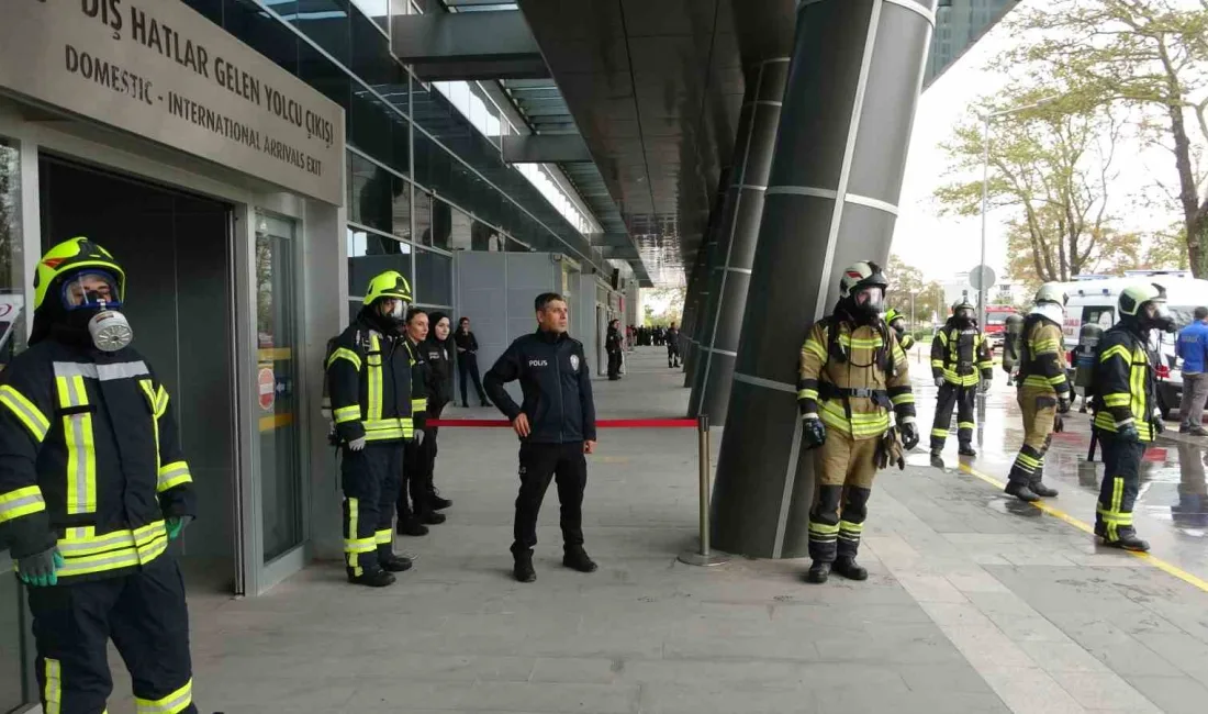 Çanakkale Havalimanı’nda Kimyasal Biyolojik Radyolojik Nükleer Tehditler (KBRN) tatbikat gerçekleştirildi.